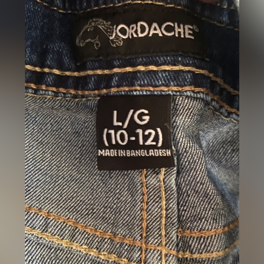 Jordache denim overalls Large 10-12 - Picture 3 of 3